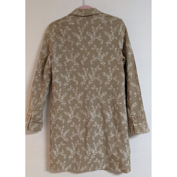 Piazza Sempione Duster Length Embroidered Floral/Paisley Cotton Blend Coat 44/8 - Picture 2 of 15